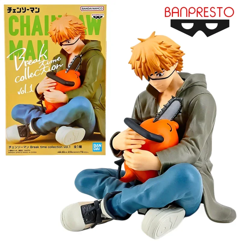 

Original Bandai Banpresto Chainsaw Man Denji Pochita Anime Figure Break Time Boxed Model Doll Ornament Collectible Toys Gifts