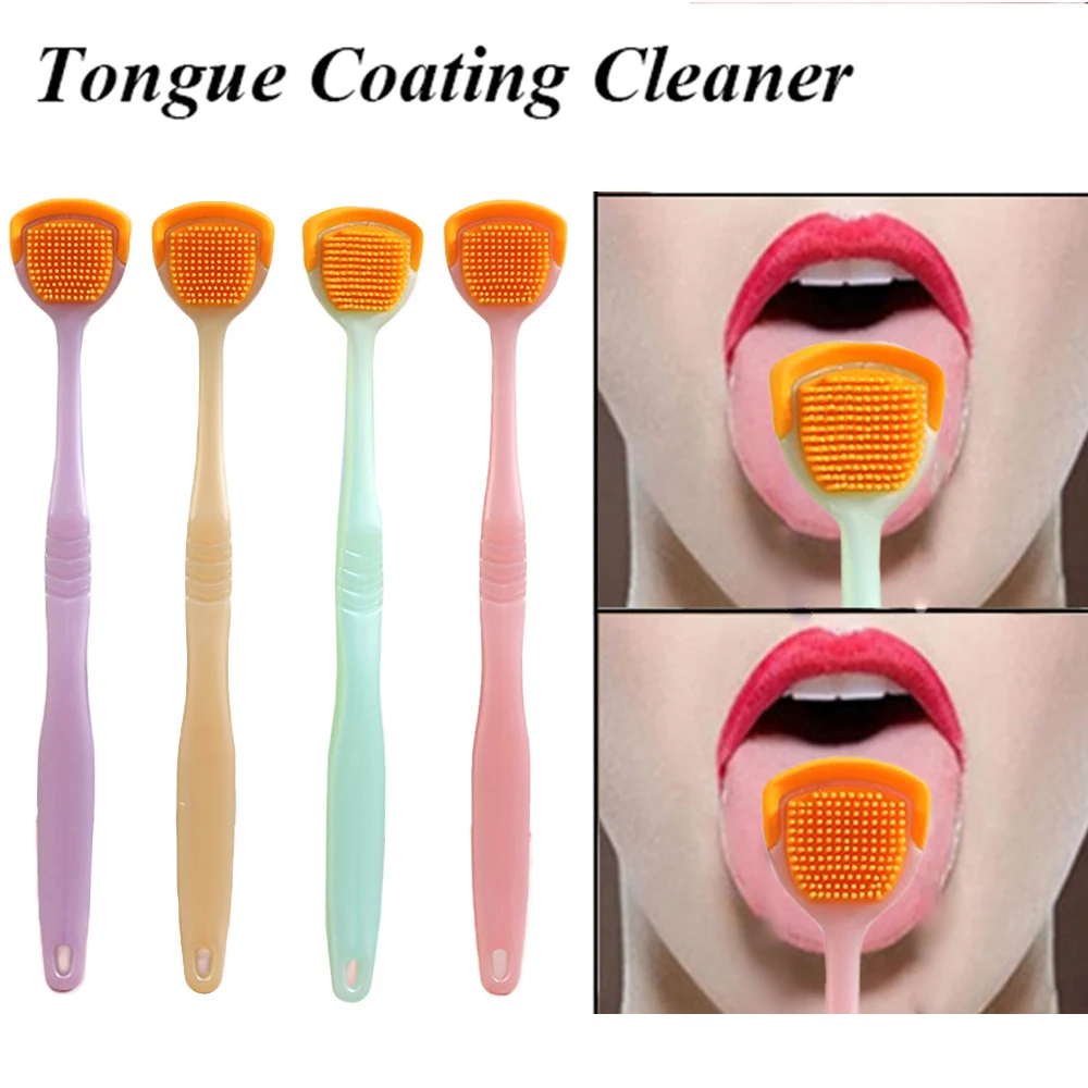 

1PC Tongue Scraper Brush Random Color Reusable Washable Tongue Cleaner Fresh Breath Hygiene Health Care Oral Cleaning Tools