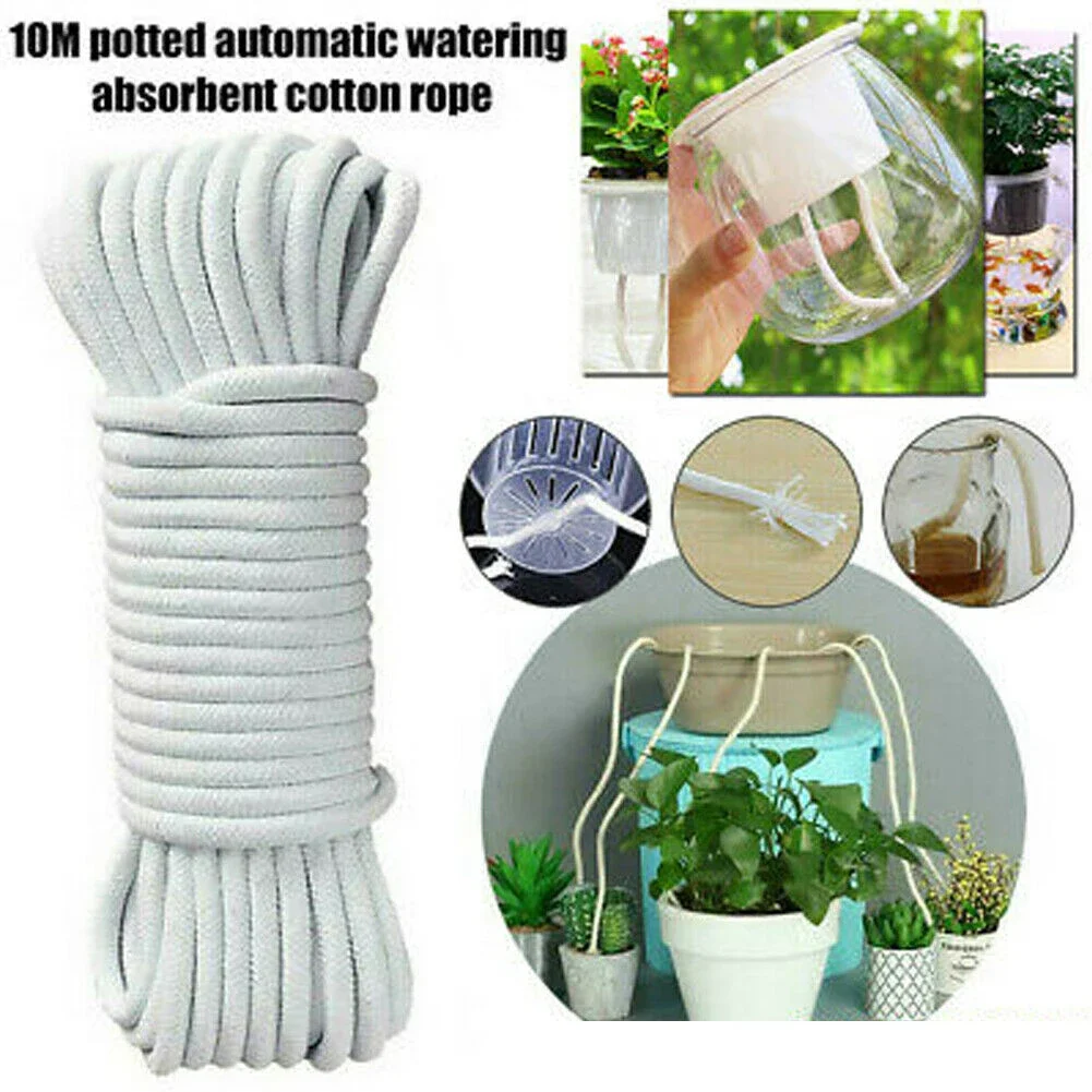 10M Self Watering Cord Cotton Rope For Indoor Potted Plant Flower Pot DIY Automatic Watering Device Cotton Rope
10M Self Watering Cord Cotton Rope For Indoor Potted Plant Flower Pot DIY Automatic Watering Device Cotton Rope