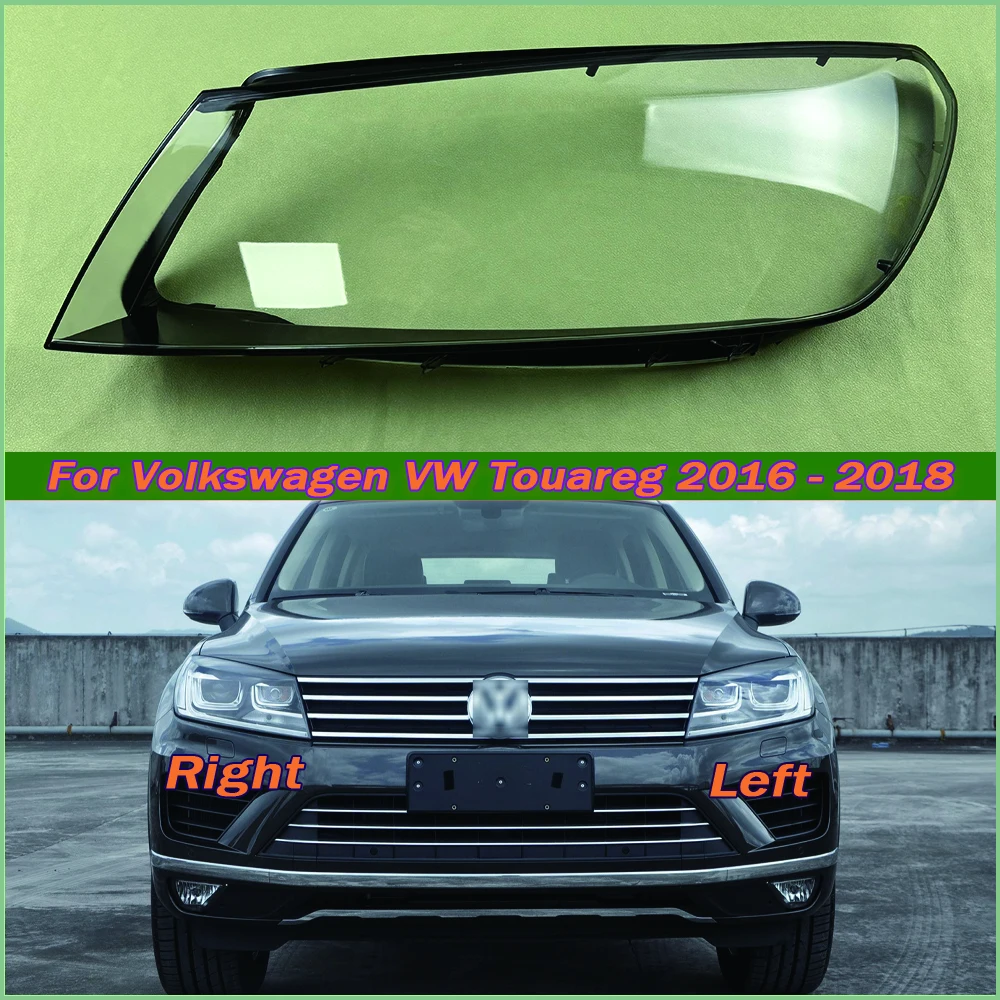 

Крышка передней фары для Volkswagen VW Touareg 2016-2018, прозрачная маска, затеняющая крышка фары, автомобильные запчасти