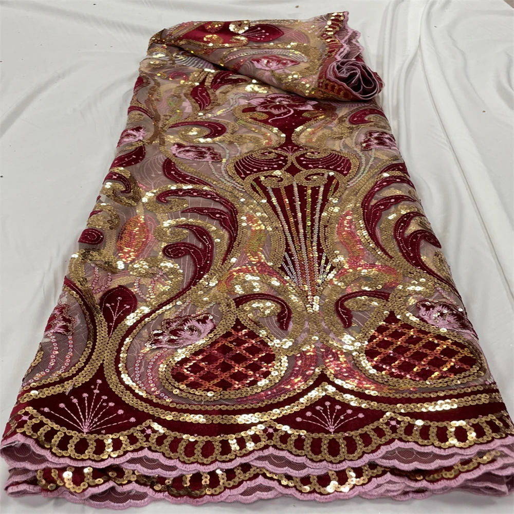 Nigerian African Velvet Lace Fabric 2023 With Sequins Tulle Evening Dress For Women Embroidery French Lace Fabric Sewing RC2005
Nigerian African Velvet Lace Fabric 2023 With Sequins Tulle Evening Dress For Women Embroidery French Lace Fabric Sewing RC2005