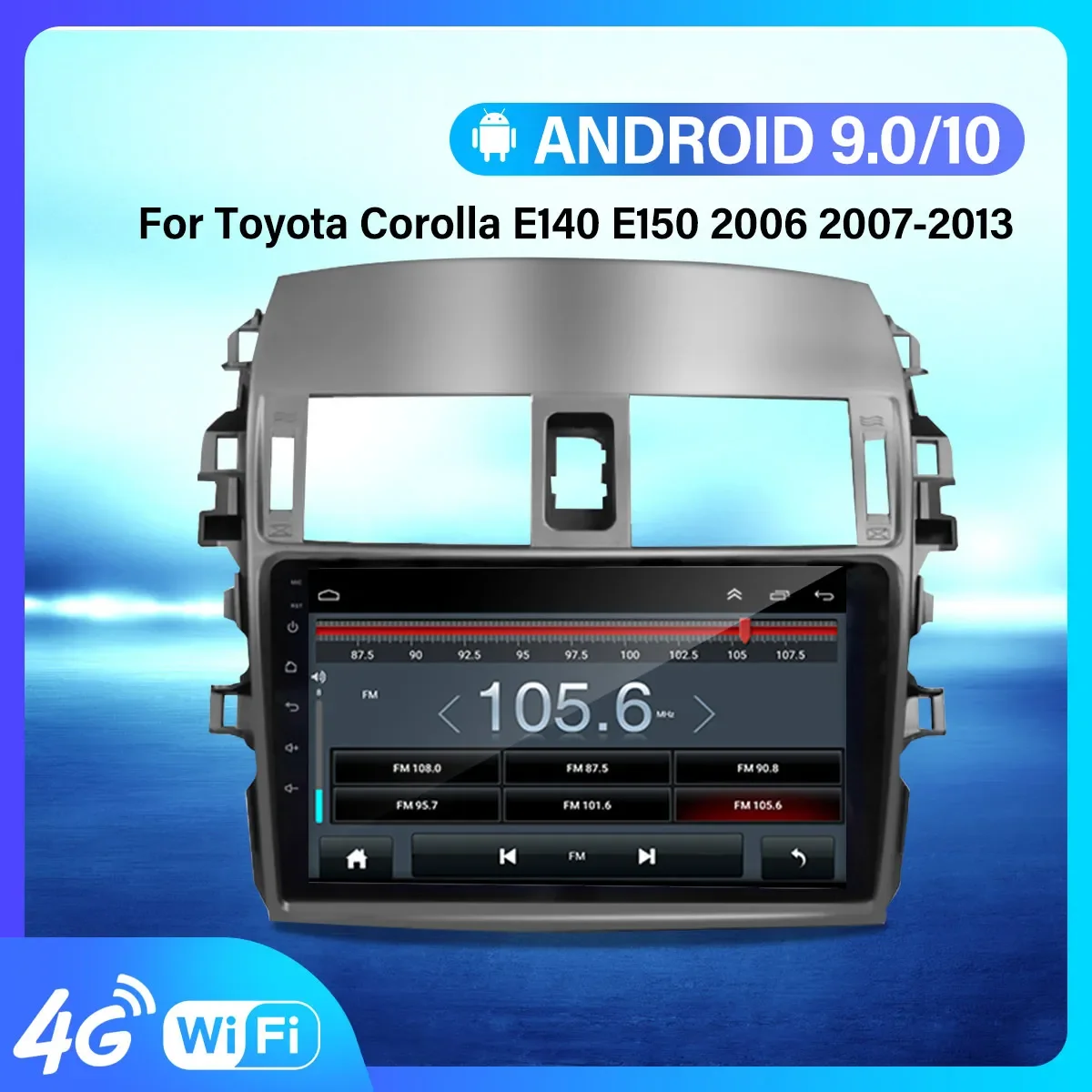 Автомобильный радиоприемник Android 10 плеер для Toyota Corolla E140 E150 2006 2007-2013 мультимедийный видеопроигрыватель с 4G GPS-навигацией 2din
Автомобильный радиоприемник Android 10 плеер для Toyota Corolla E140 E150 2006 2007-2013 мультимедийный видеопроигрыватель с 4G GPS-навигацией 2din
