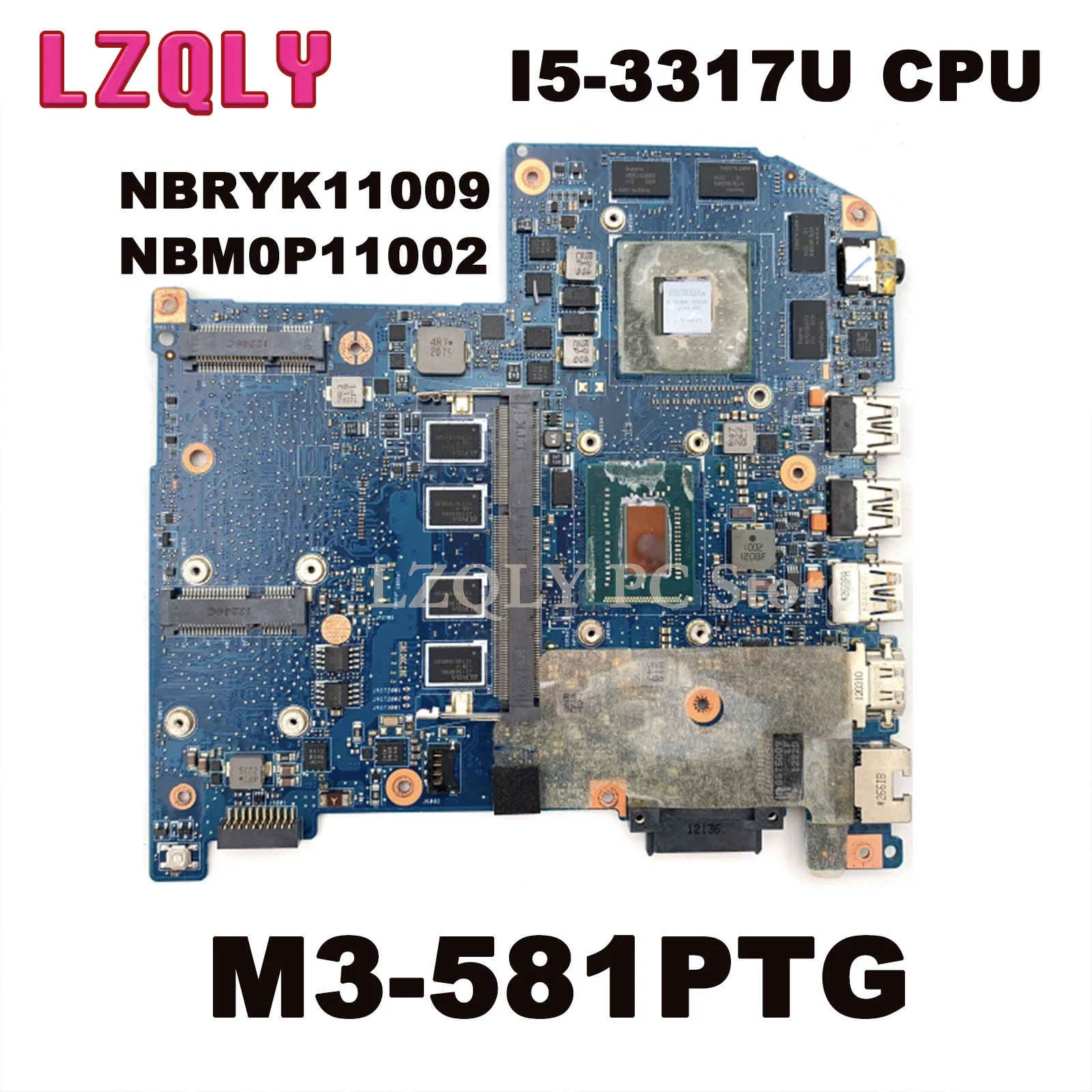LZQLY для Acer M3-581PTG I5-3317U CPU HM77 GT640m GPU DDR3NBRYK11009 NBM0P11002 JM50-материнская плата для ноутбука
LZQLY для Acer M3-581PTG I5-3317U CPU HM77 GT640m GPU DDR3NBRYK11009 NBM0P11002 JM50-материнская плата для ноутбука