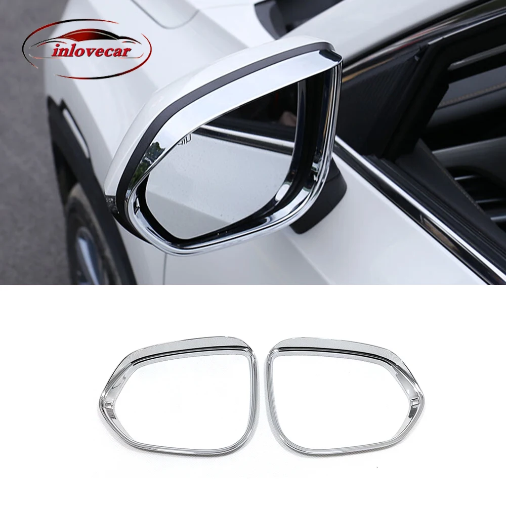 

ABS Chrome/Carbon for Changan CS35 PLUS 2018-2021 Accessories Car rearview mirror block rain eyebrow Cover Trim Car-styling