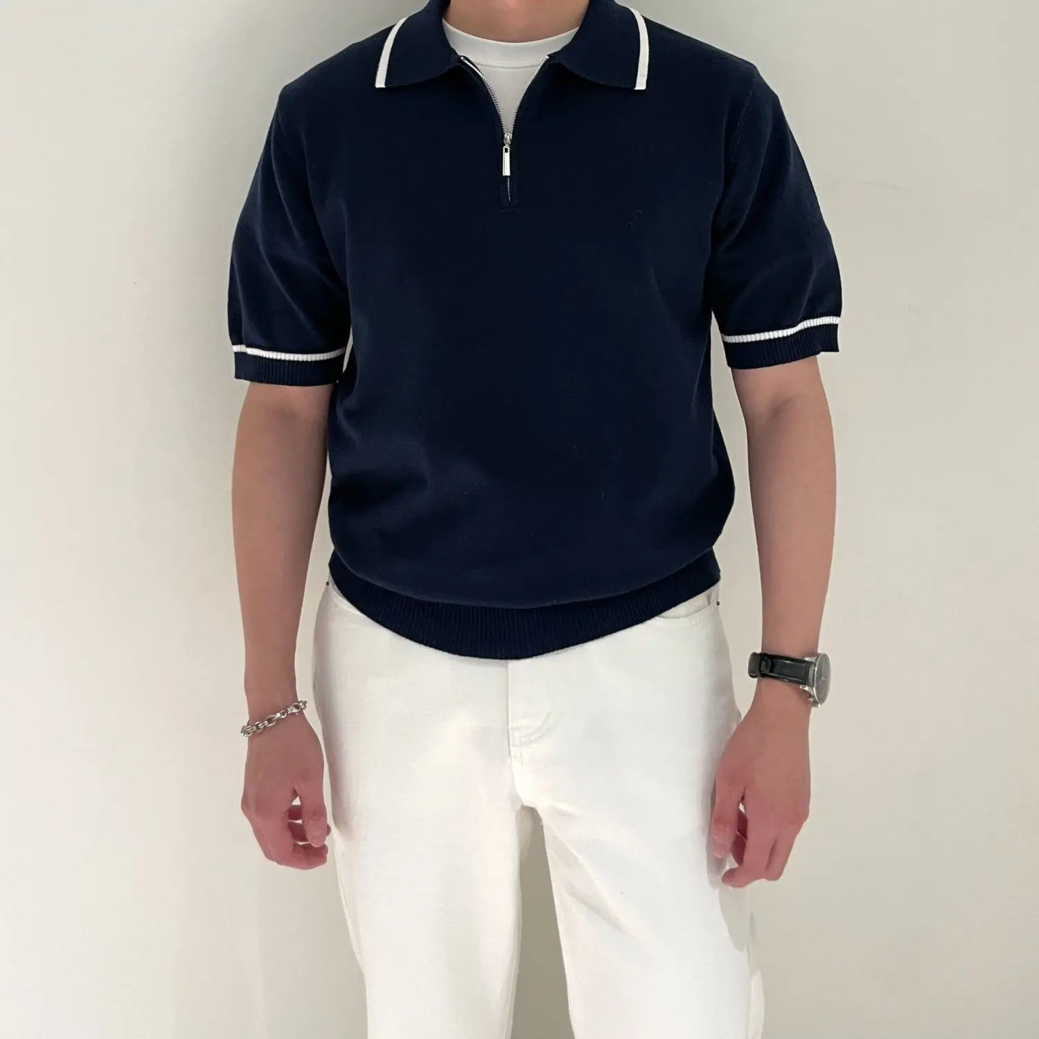 Mature Lapel Knitted Polo Shirt Men Clothing Short Sleeve Zipper Mens Polo Shirts Summer Thin Business Slim T-shirts for Men
Mature Lapel Knitted Polo Shirt Men Clothing Short Sleeve Zipper Mens Polo Shirts Summer Thin Business Slim T-shirts for Men