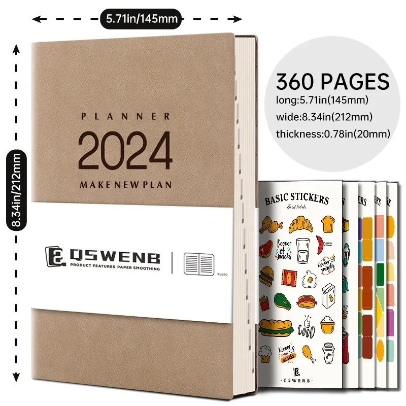A5 Daily Weekly Monthly Planner 2024 Agenda Book Sketchbook Notepad with 5 Stickers Diary Notebook Notebooks Writing Pads Office
A5 Daily Weekly Monthly Planner 2024 Agenda Book Sketchbook Notepad with 5 Stickers Diary Notebook Notebooks Writing Pads Office