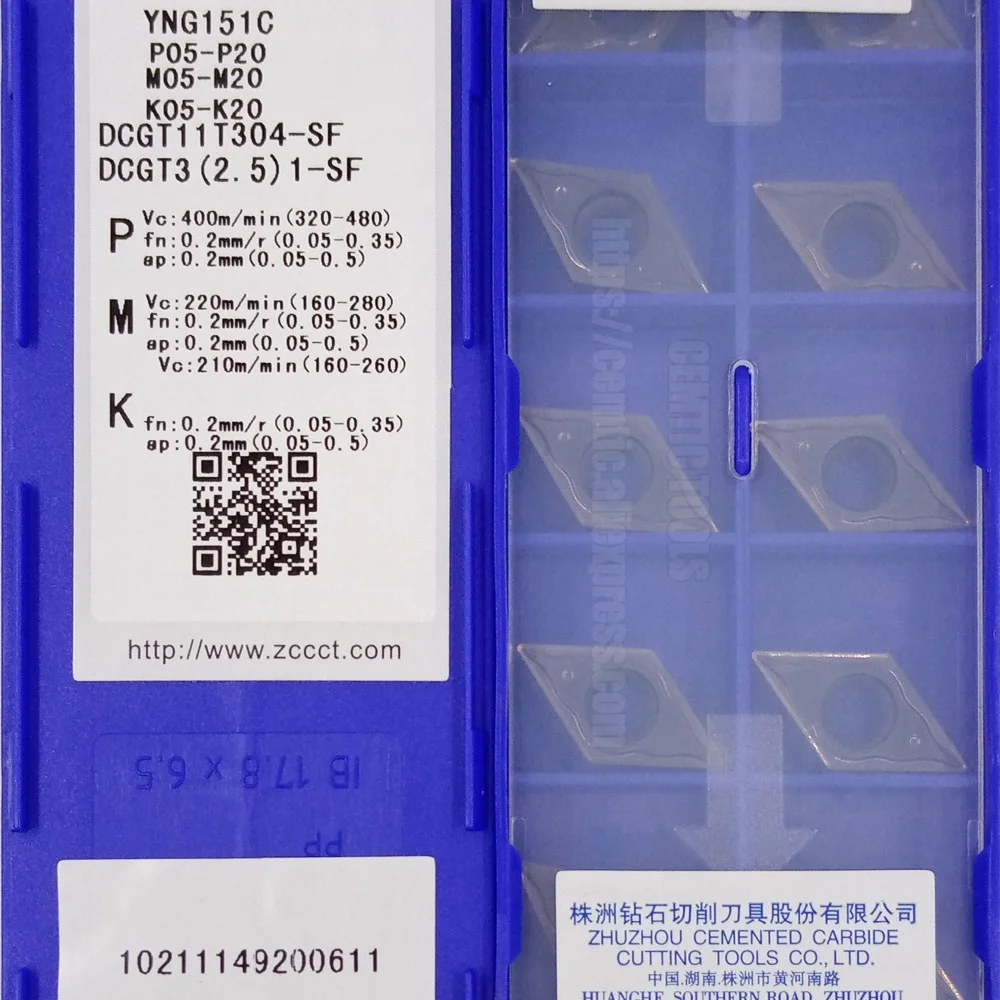 Оригинальные токарные инструменты ZCC YNG151 DCGT DCGT11T304-SF YNG151C, карбидные режущие вставки, обработка: сталь, нержавеющая сталь, чугун
Оригинальные токарные инструменты ZCC YNG151 DCGT DCGT11T304-SF YNG151C, карбидные режущие вставки, обработка: сталь, нержавеющая сталь, чугун
