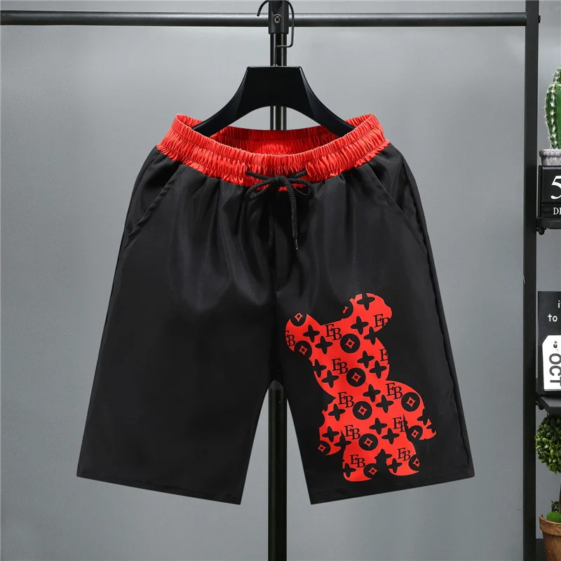 Trendy men's internet red cartoon teddy bear printed casual shorts men's thin summer color matching pants
Trendy men's internet red cartoon teddy bear printed casual shorts men's thin summer color matching pants