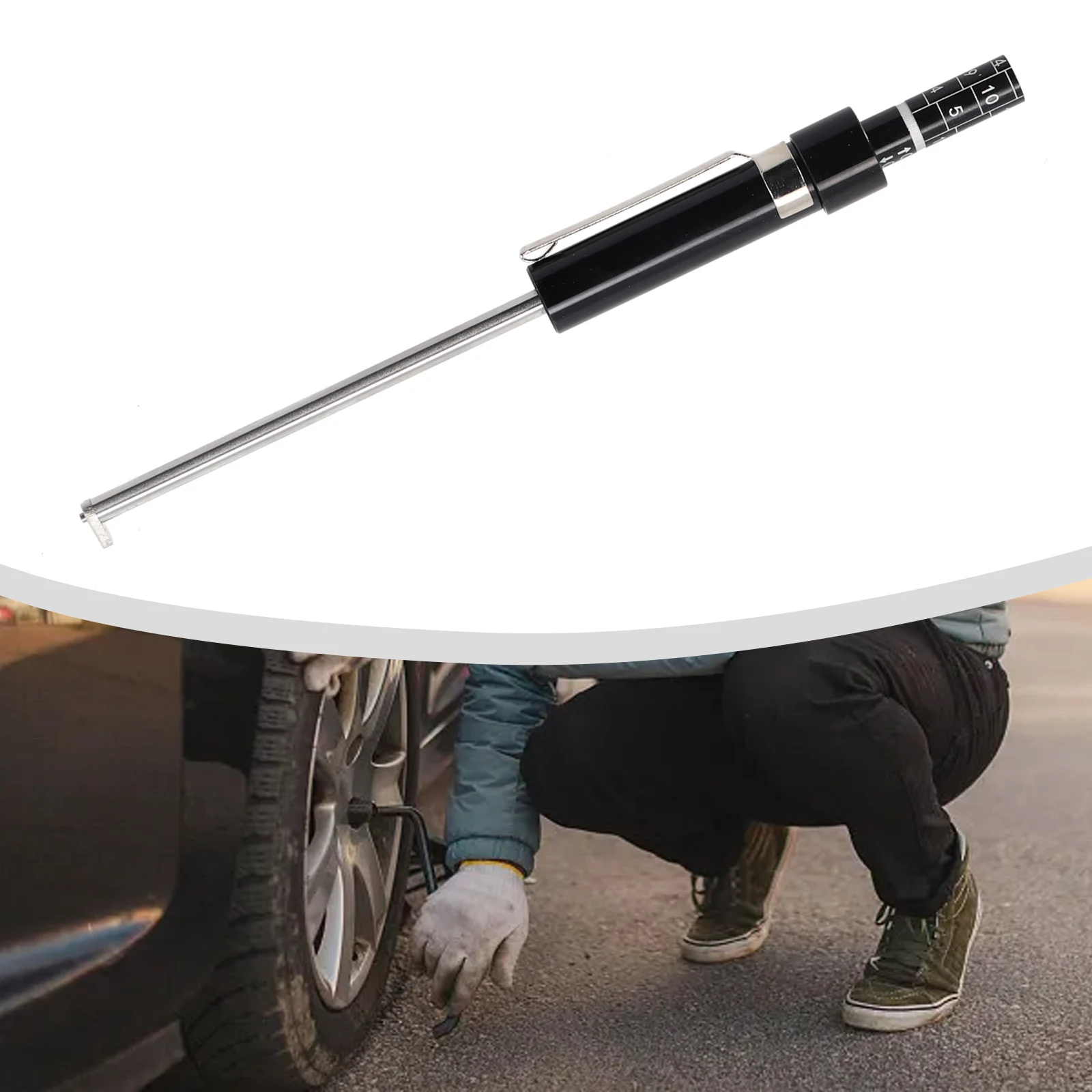 1pc Brake Pad Measuring Gauge Brake Pad Scale Brake Pad Detection Pen Brake Pad Test Special Tool For Car Tire
1pc Brake Pad Measuring Gauge Brake Pad Scale Brake Pad Detection Pen Brake Pad Test Special Tool For Car Tire