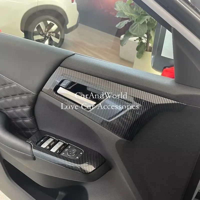 ABS Carbon Fiber Interior Door Handle Bowl Frame Cover Trims Car Accessories For Mitsubishi Outlander 2023 2024
ABS Carbon Fiber Interior Door Handle Bowl Frame Cover Trims Car Accessories For Mitsubishi Outlander 2023 2024