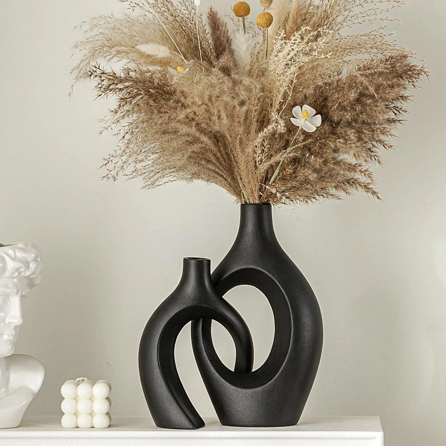 Modern simple Nordic style faux ceramic vase2Set of Living Room Flower Arrangement Decorations Home Decor Crafts Modern simple Nordic style faux ceramic vase2Set of Living Room Flower Arrangement Decorations Home Decor Crafts