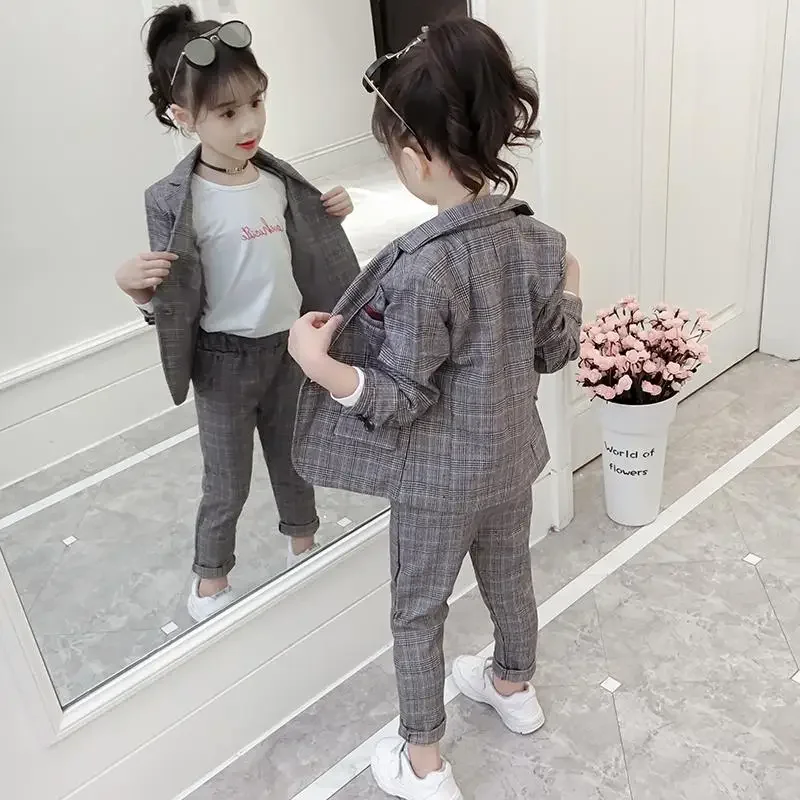 Fashion Wedding Kids Suit for Girls Formal Pant Suits for Teenagers 2PCS Blazer Set Brand Plaid Children Blazer 4 5 7 9 11 13T
Fashion Wedding Kids Suit for Girls Formal Pant Suits for Teenagers 2PCS Blazer Set Brand Plaid Children Blazer 4 5 7 9 11 13T