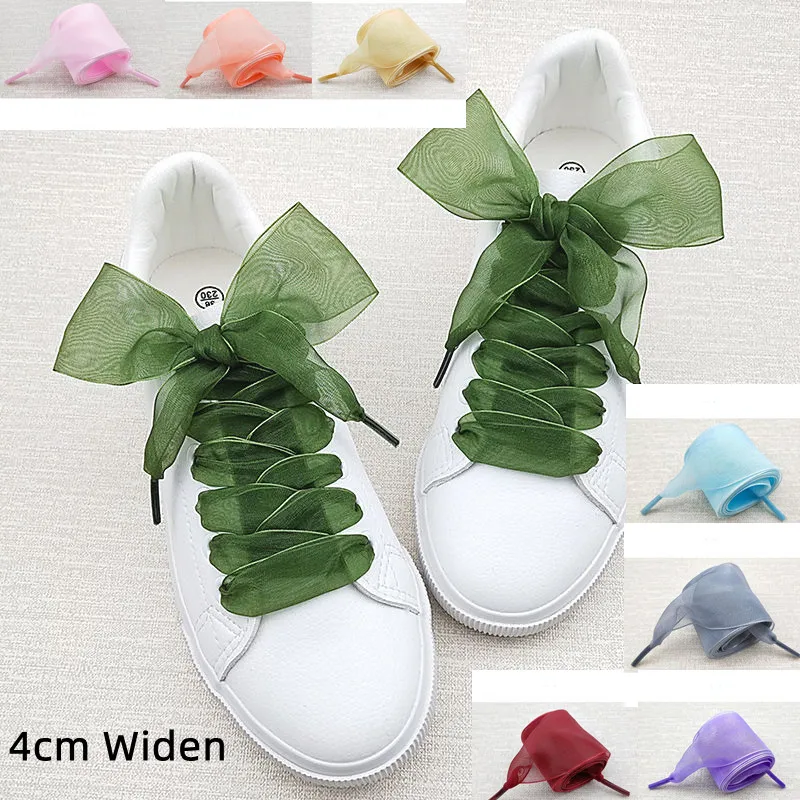 1 Pair 4CM Widen Chiffon Flat Shoestrings Sneakers Sport Bow Shoes Laces For Women
1 Pair 4CM Widen Chiffon Flat Shoestrings Sneakers Sport Bow Shoes Laces For Women