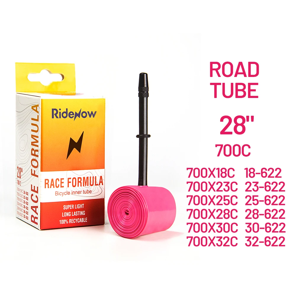 

RideNow Inner Tube 700c Ultralight TPU Bike Road Bicycle Tire 45mm 65mm 85mm Length French Valve Super Light