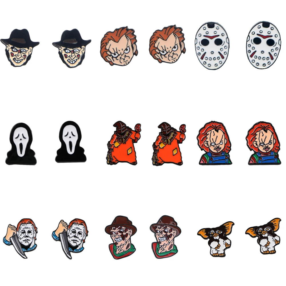Horror Movie Anime Icons Studs Earrings For Women Stainless Steel Piercing Earrings Cool Enamel Fashion Jewelry Girls for Gifts
Horror Movie Anime Icons Studs Earrings For Women Stainless Steel Piercing Earrings Cool Enamel Fashion Jewelry Girls for Gifts