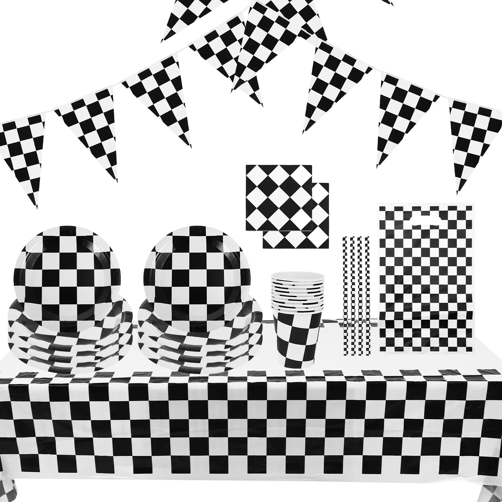 Racing Theme Set Picnic Table Covers Ornament Checkered Flag Party Supplies Napkin
Racing Theme Set Picnic Table Covers Ornament Checkered Flag Party Supplies Napkin