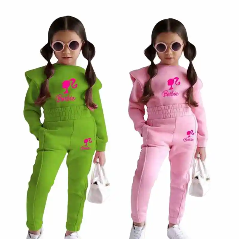 Anime Barbie Children's Long Sleeves Trousers 2 Piece Set Cartoon Cute Girls Fashion Printed Pullover Pants Kawaii Casual Top
Anime Barbie Children's Long Sleeves Trousers 2 Piece Set Cartoon Cute Girls Fashion Printed Pullover Pants Kawaii Casual Top