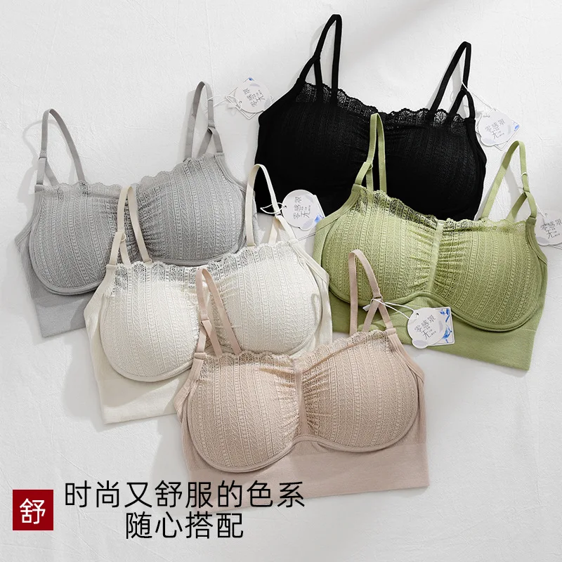 Early Spring New Style Lace Back Lingerie Women's Bra No Underwire With Breast Pad Latex Base Top Chest Wrap
Early Spring New Style Lace Back Lingerie Women's Bra No Underwire With Breast Pad Latex Base Top Chest Wrap