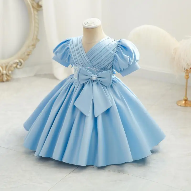 Kids Flower Girl Dress for Weddings Infant Bowknot Ruched Ball Gowns Baby Girls 1st Birthday Ceremonial Pageant Party Vestidos
Kids Flower Girl Dress for Weddings Infant Bowknot Ruched Ball Gowns Baby Girls 1st Birthday Ceremonial Pageant Party Vestidos