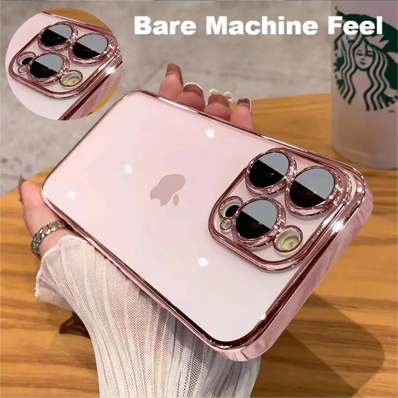 New Plating Border Frame Transparent Phone Case For IPhone 15 14 13 12 11 Pro Max 14 Plus Full Lens Dustproof Protection Cover
New Plating Border Frame Transparent Phone Case For IPhone 15 14 13 12 11 Pro Max 14 Plus Full Lens Dustproof Protection Cover