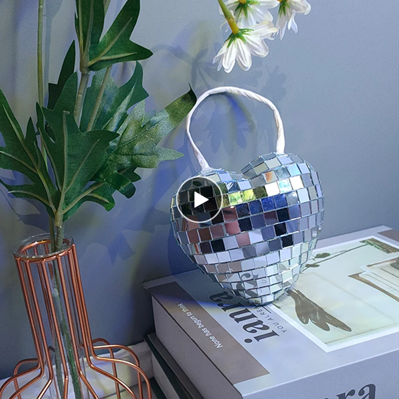 10cm/3.93in Can Be DIY Custom Disco Ball Heart Shape Love Disco Ball Figurines Room Decor Wind Chimes Purely Handmade Home Decor
10cm/3.93in Can Be DIY Custom Disco Ball Heart Shape Love Disco Ball Figurines Room Decor Wind Chimes Purely Handmade Home Decor