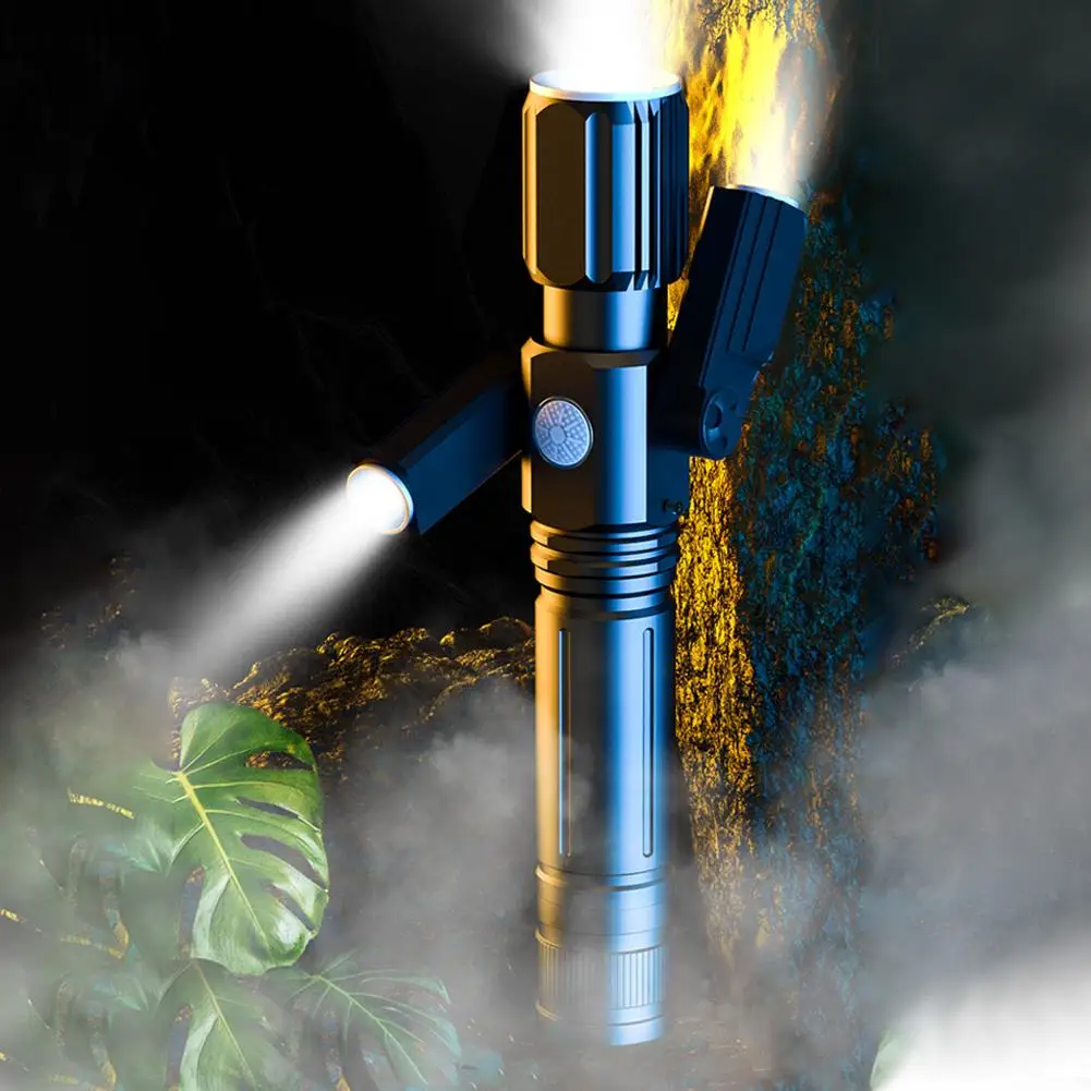 Most Powerful Led Flashlight Usb Rechargeable Torch Light Tactical Lantern Multi-angle Rotation Dual Auxiliary Lamp For Cam D6c6
Most Powerful Led Flashlight Usb Rechargeable Torch Light Tactical Lantern Multi-angle Rotation Dual Auxiliary Lamp For Cam D6c6