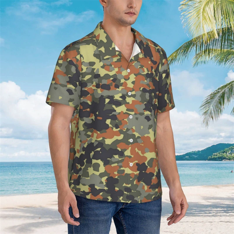 Vintage Camo Short Sleeve Shirts Military Camouflage 3D Printed Blouses For Men Clothes Hawaii Boy Lapel Blouse Army Veteran Top
Vintage Camo Short Sleeve Shirts Military Camouflage 3D Printed Blouses For Men Clothes Hawaii Boy Lapel Blouse Army Veteran Top