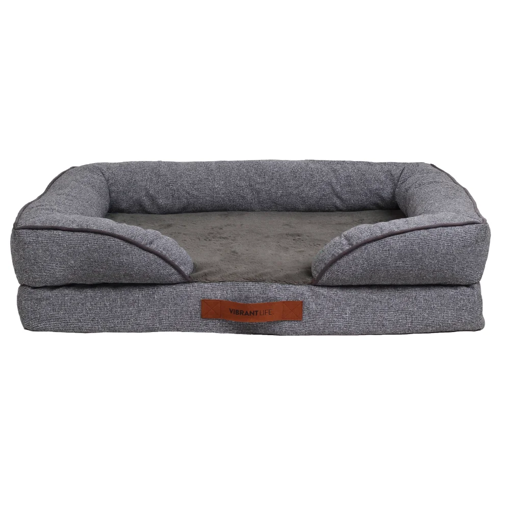 

BOUSAC Large Cozy Orthopedic Sofa-Style Dog & Cat Bed, Gray,The kennel is comfortable and suitable for large dogs