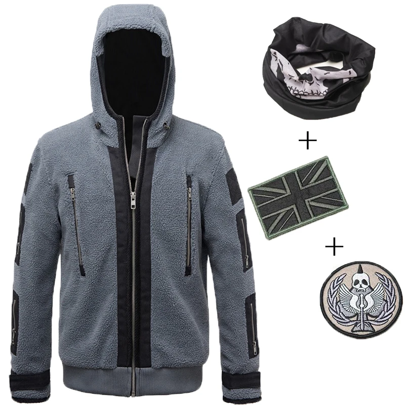 Game TF141 Ghost Cosplay Costume Adult Team Uniform Ghost Combat Suit Unisex Jacket Hoodies Casual Top Coat Zipper Sweatshirt
Game TF141 Ghost Cosplay Costume Adult Team Uniform Ghost Combat Suit Unisex Jacket Hoodies Casual Top Coat Zipper Sweatshirt