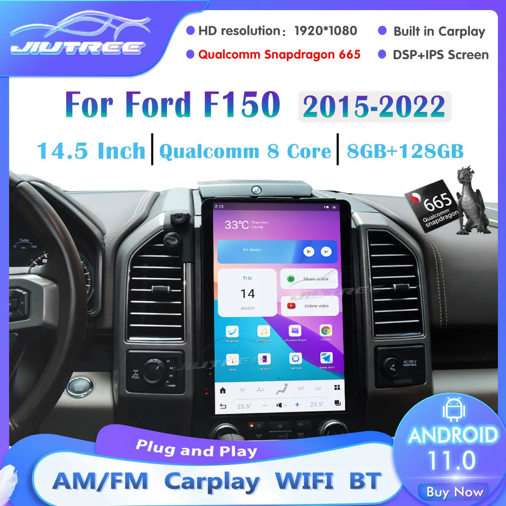 Автомобильное радио с экраном 14,5 дюйма Тесла для Ford Raptor F150 2015 - 2022 Android 12 GPS Авторадио мультимедийный видеоплеер
Автомобильное радио с экраном 14,5 дюйма Тесла для Ford Raptor F150 2015 - 2022 Android 12 GPS Авторадио мультимедийный видеоплеер
