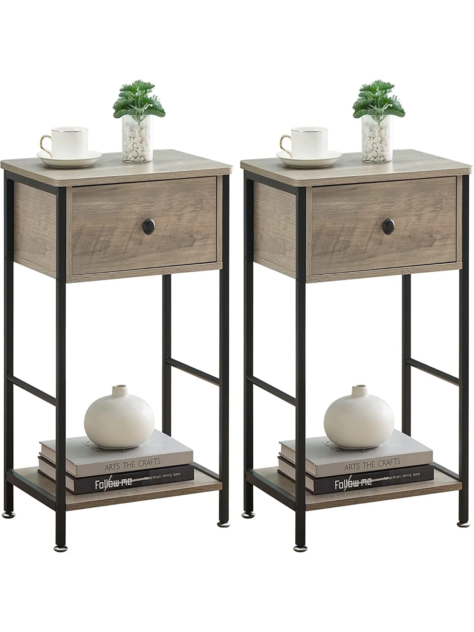 Nightstand with Drawer and Shelf Wood End Table Side Table Beside Table Nightstands for Bedroom Living Room College Dorm Grey
Nightstand with Drawer and Shelf Wood End Table Side Table Beside Table Nightstands for Bedroom Living Room College Dorm Grey