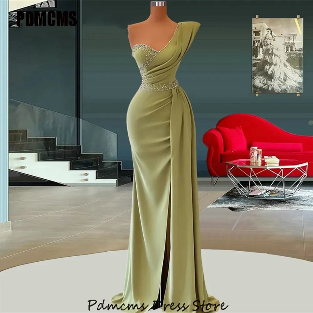 PDMCMS Sexy Prom Evening Dresses One Shoulder High Split Party Dress Beadings Mermaid Floor Length Cocktail Gowns Custom Size
PDMCMS Sexy Prom Evening Dresses One Shoulder High Split Party Dress Beadings Mermaid Floor Length Cocktail Gowns Custom Size