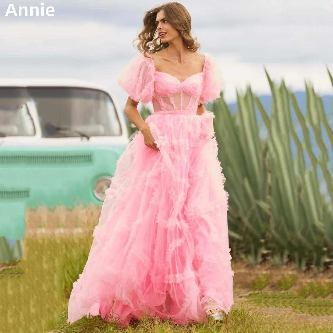 Annie Luxury Handcrafted Prom Dresses Puff Sleeves Glitter Cocktail Custom Evening Dresses Hot Pink 2023 Vestidos De Noche
Annie Luxury Handcrafted Prom Dresses Puff Sleeves Glitter Cocktail Custom Evening Dresses Hot Pink 2023 Vestidos De Noche