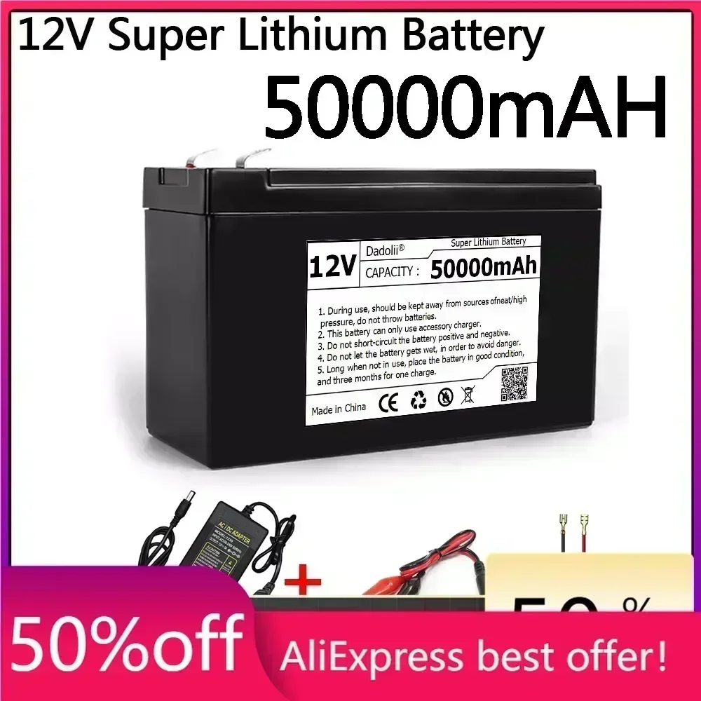 50Ah 12V Battery 18650 lithium battery pack suitable for solar energy electric vehicle battery power display+12.6V3A charger
50Ah 12V Battery 18650 lithium battery pack suitable for solar energy electric vehicle battery power display+12.6V3A charger