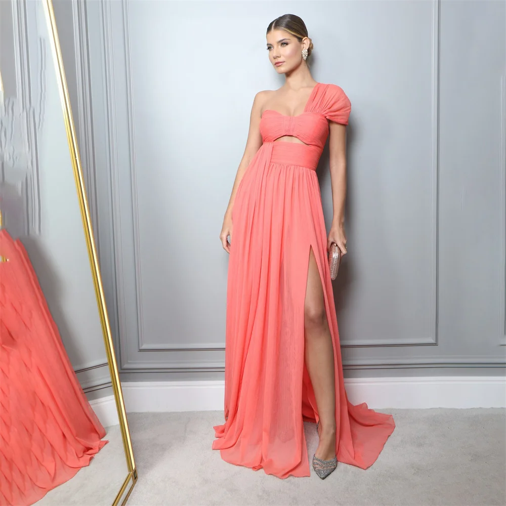 Lily Pink Beach Prom Dress Chiffon Beach Party Dress Side Split Celebrity Gown One Shoulder Wedding Party Dress вечерние платья
Lily Pink Beach Prom Dress Chiffon Beach Party Dress Side Split Celebrity Gown One Shoulder Wedding Party Dress вечерние платья