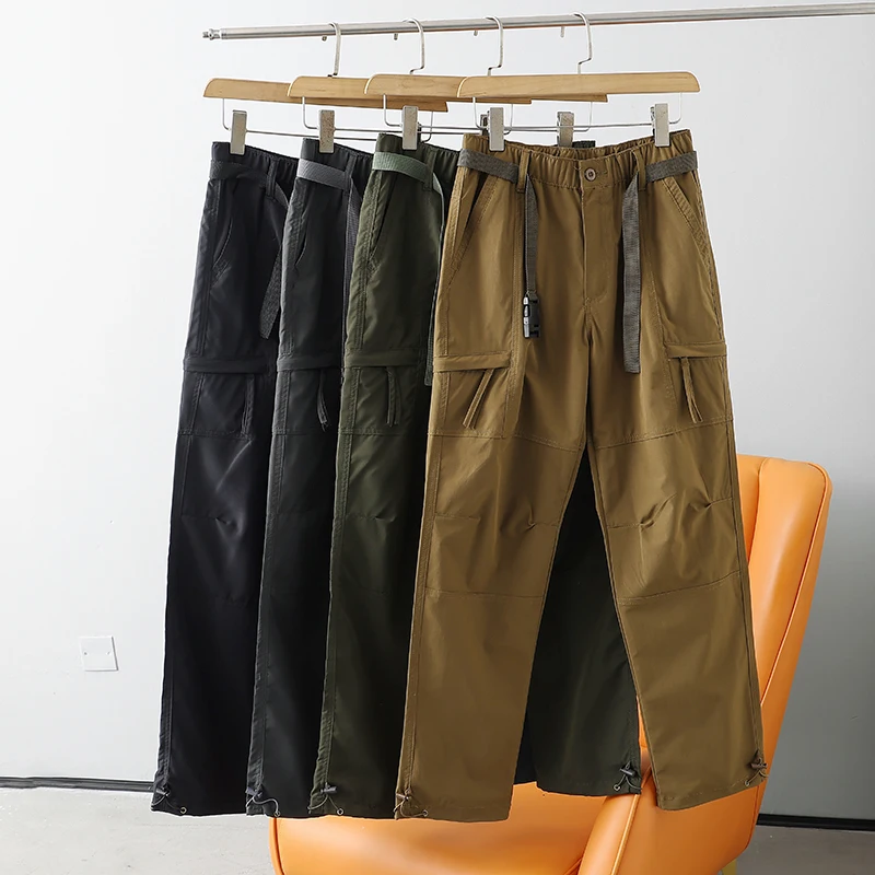 

Уличные ветрозащитные и водонепроницаемые штаны PEPE с эластичным поясом и быстросохнущие винтажные мужские рабочие брюки
