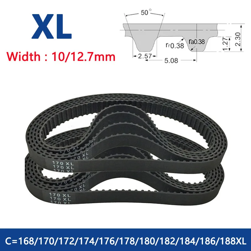 

1PCS XL Timing Belt 168/170/172/174/176/178/180/182/184/186/188XL Width 10mm 12.7mm Rubber Closed Loop Synchronous Belt