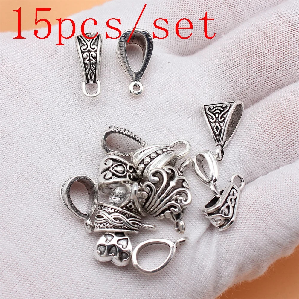 

Diy Materials Jewelry Making Supplies Inverted Triangle Tee Bails Beads Charms 15pcs/set