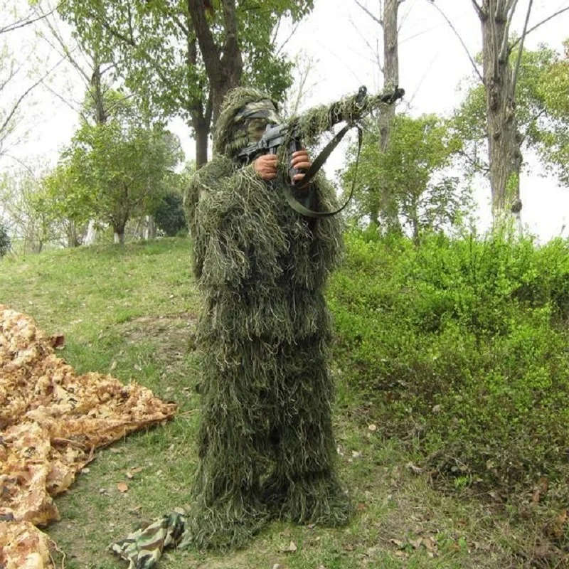 Hunting Paintball Green Grass Camouflage Ghillie Clothing Yowie Sniper Suit Hunting Gillie Suit Camouflage Tactical Camo Suit
Hunting Paintball Green Grass Camouflage Ghillie Clothing Yowie Sniper Suit Hunting Gillie Suit Camouflage Tactical Camo Suit