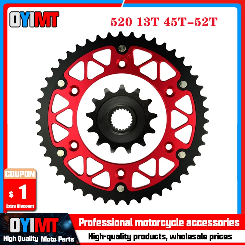 520 13T 45T-52T Motorcycle Front & Rear Sprocket For HONDA CRE125R Enduro CREF250R CRF250F CRF250R CREF300R CR125R CRF250X
520 13T 45T-52T Motorcycle Front & Rear Sprocket For HONDA CRE125R Enduro CREF250R CRF250F CRF250R CREF300R CR125R CRF250X
