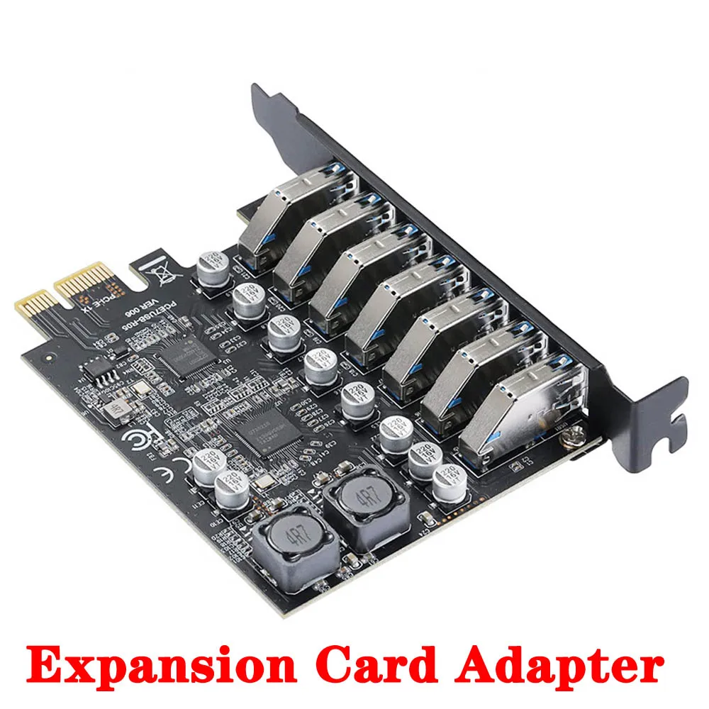 RENESAS USB 3.2 GEN1 Connector PCI E to 7 ports USB 3 Hub Expansion Adapter Card PCI-E 1X Controller for Desktop D72
RENESAS USB 3.2 GEN1 Connector PCI E to 7 ports USB 3 Hub Expansion Adapter Card PCI-E 1X Controller for Desktop D72