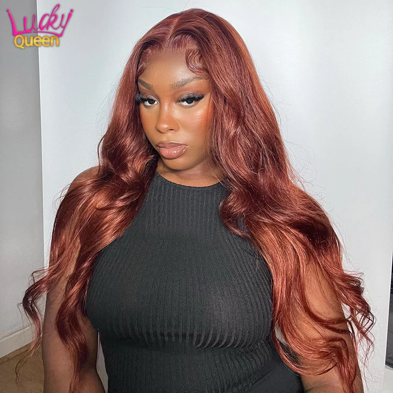 Reddish Brown Body Wave Transparent Lace Front Human Hair Wig 13X6 HD Frontal Wig Pre Plucked Copper 5X5 Closure Wig for Women
Reddish Brown Body Wave Transparent Lace Front Human Hair Wig 13X6 HD Frontal Wig Pre Plucked Copper 5X5 Closure Wig for Women