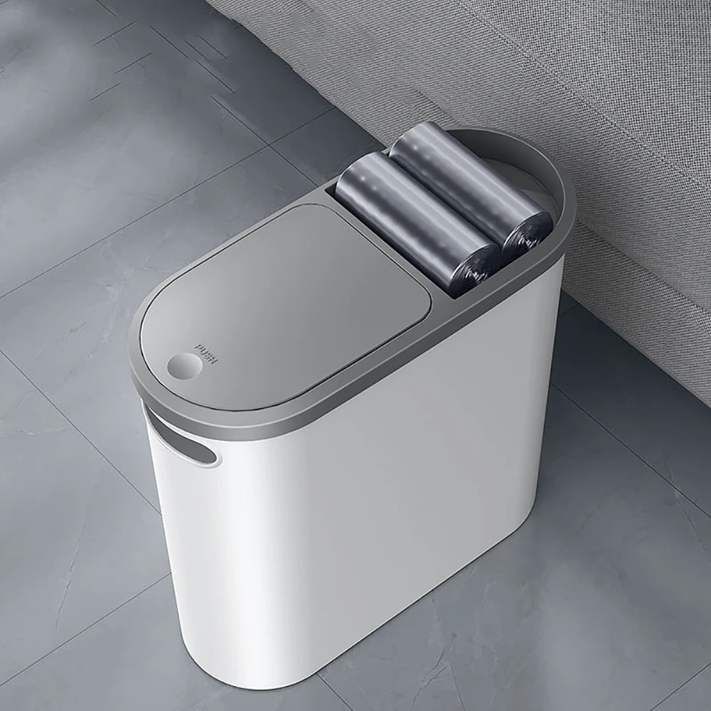 HPDEAR Bathroom Trash Can Press Type Lid Wastebasket Storage Slot Kitchen Narrow Spaces Recycling Garbage Basket 2.6 Gallon
HPDEAR Bathroom Trash Can Press Type Lid Wastebasket Storage Slot Kitchen Narrow Spaces Recycling Garbage Basket 2.6 Gallon