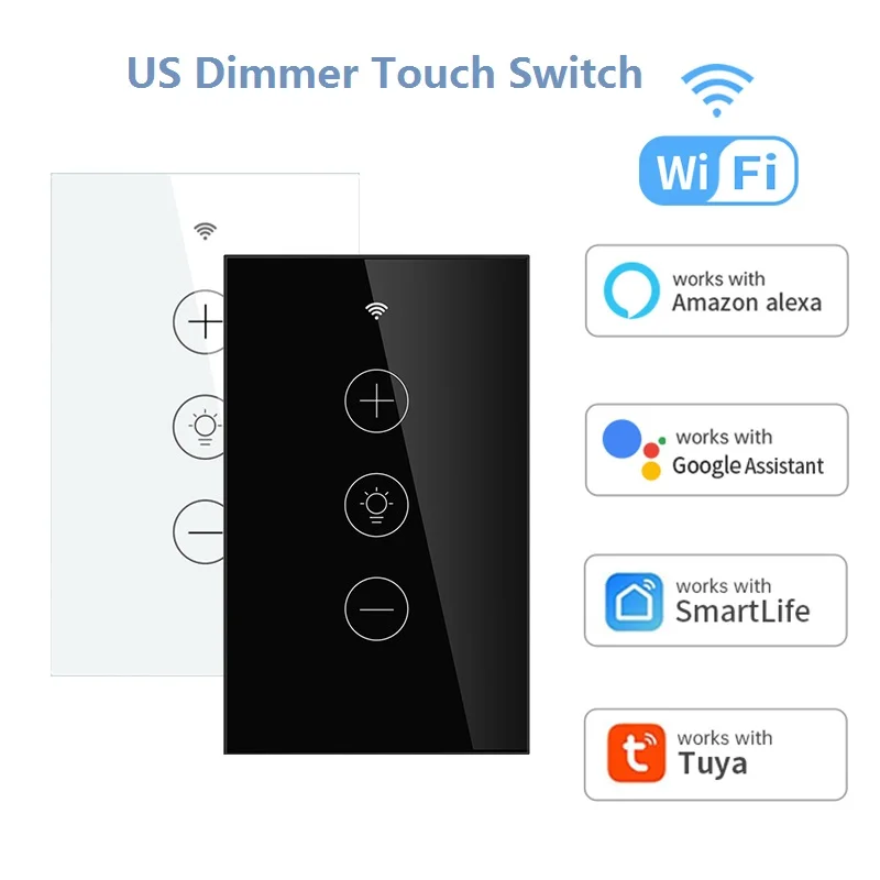 US диммер сенсорный переключатель Wifi диммер переключатель Google Home Alexa Tuya Автоматизация умного дома
US диммер сенсорный переключатель Wifi диммер переключатель Google Home Alexa Tuya Автоматизация умного дома