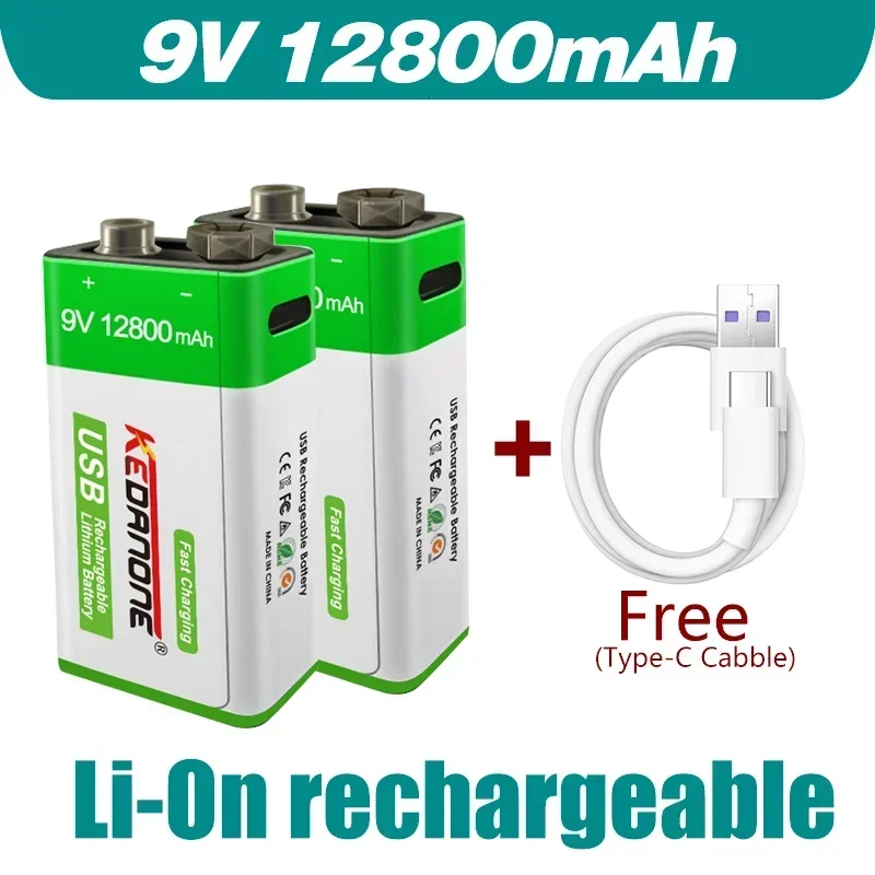 2022 9V 12800mAh li-ion Rechargeable battery Micro USB Batteries 9V lithium for Multimeter Microphone Toy Remote Control KTV use
2022 9V 12800mAh li-ion Rechargeable battery Micro USB Batteries 9V lithium for Multimeter Microphone Toy Remote Control KTV use
