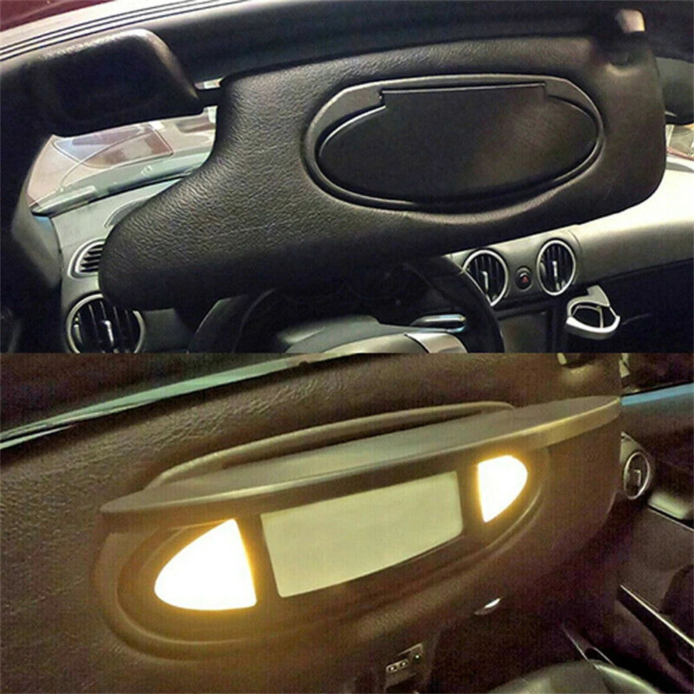 

​New Sun Visor Mirror Cover Black For Porsche 911 996/997 Boxster Cayman 986/987