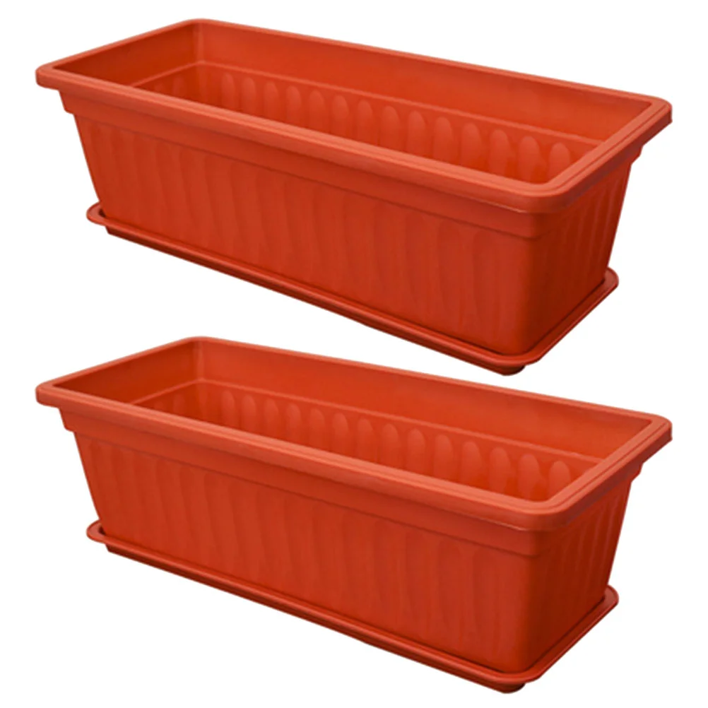 Window Box Planter 2Pcs Plastic Vegetable Flower Planter Box Rectangular Plant Pots Container Saucers Indoor Outdoor Windowsill
Window Box Planter 2Pcs Plastic Vegetable Flower Planter Box Rectangular Plant Pots Container Saucers Indoor Outdoor Windowsill