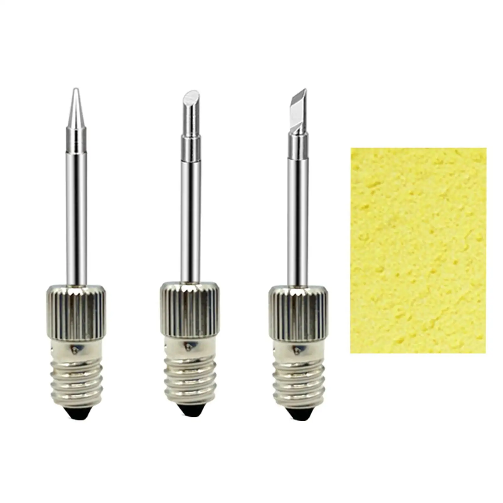 3x Brass Soldering Tips Replacement USB Soldering head with Cleaning Sponge Welding Soldering Tips for E10 Interface
3x Brass Soldering Tips Replacement USB Soldering head with Cleaning Sponge Welding Soldering Tips for E10 Interface