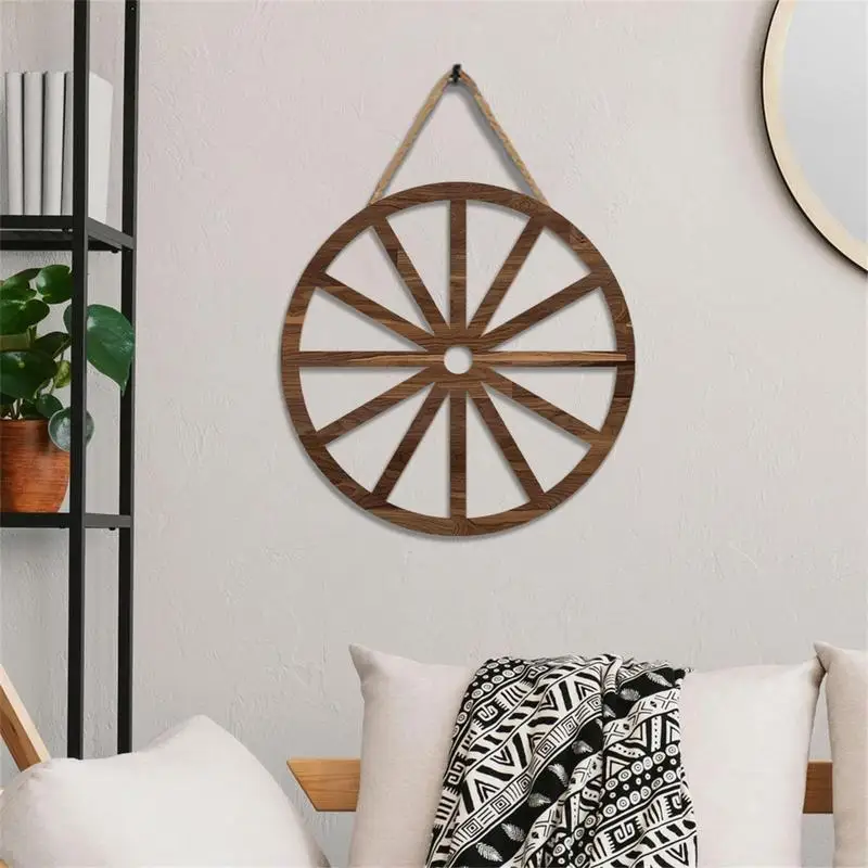Retro Wooden Wheel Decor Vintage Wooden Wheel Hanging Wall Decor Cartwheel Ornament Cozy Decoration For Farmhouse Outdoor Patio
Retro Wooden Wheel Decor Vintage Wooden Wheel Hanging Wall Decor Cartwheel Ornament Cozy Decoration For Farmhouse Outdoor Patio
