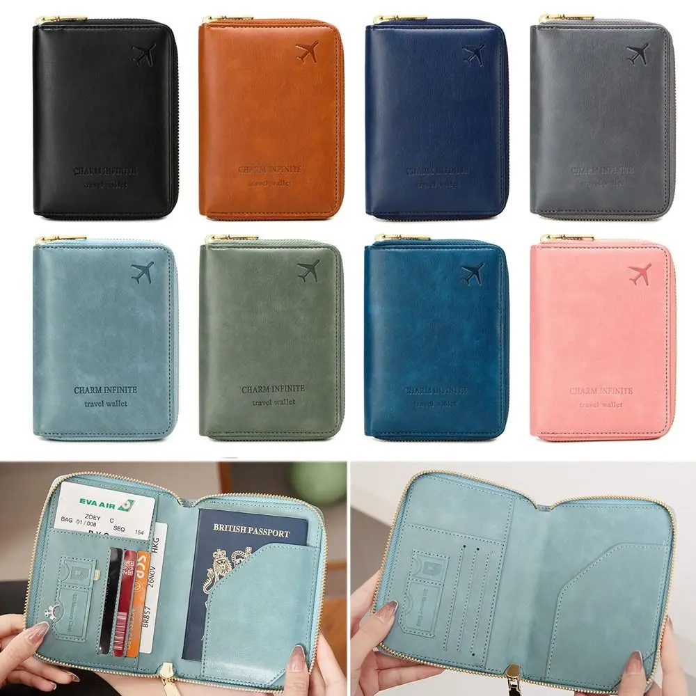 RFID Zipper Passport Bag New PU Leather Anti-theft ID Card Holder Solid Color Travel Storage Bag
RFID Zipper Passport Bag New PU Leather Anti-theft ID Card Holder Solid Color Travel Storage Bag